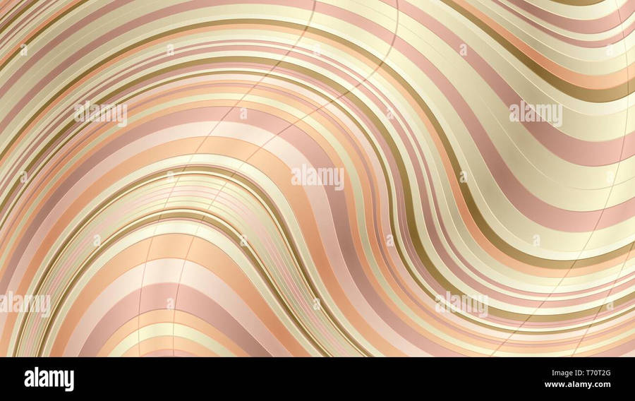 A Pink And Beige Abstract Background With A Wavy Pattern - Stock Image Wallpaper