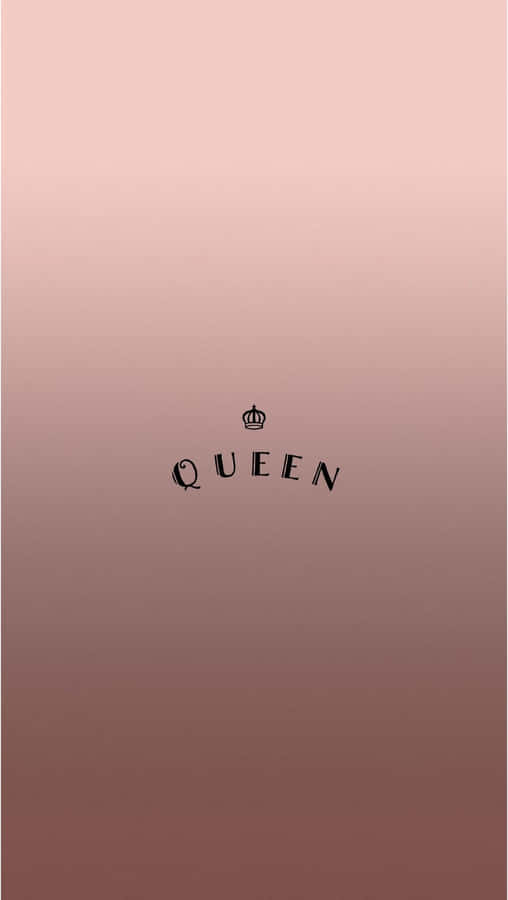 A Pink And Black Background With The Word Queen Wallpaper