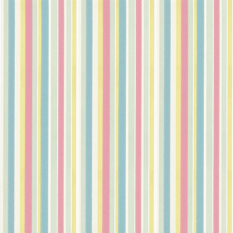A Pink, Blue And Yellow Striped Wallpaper Wallpaper