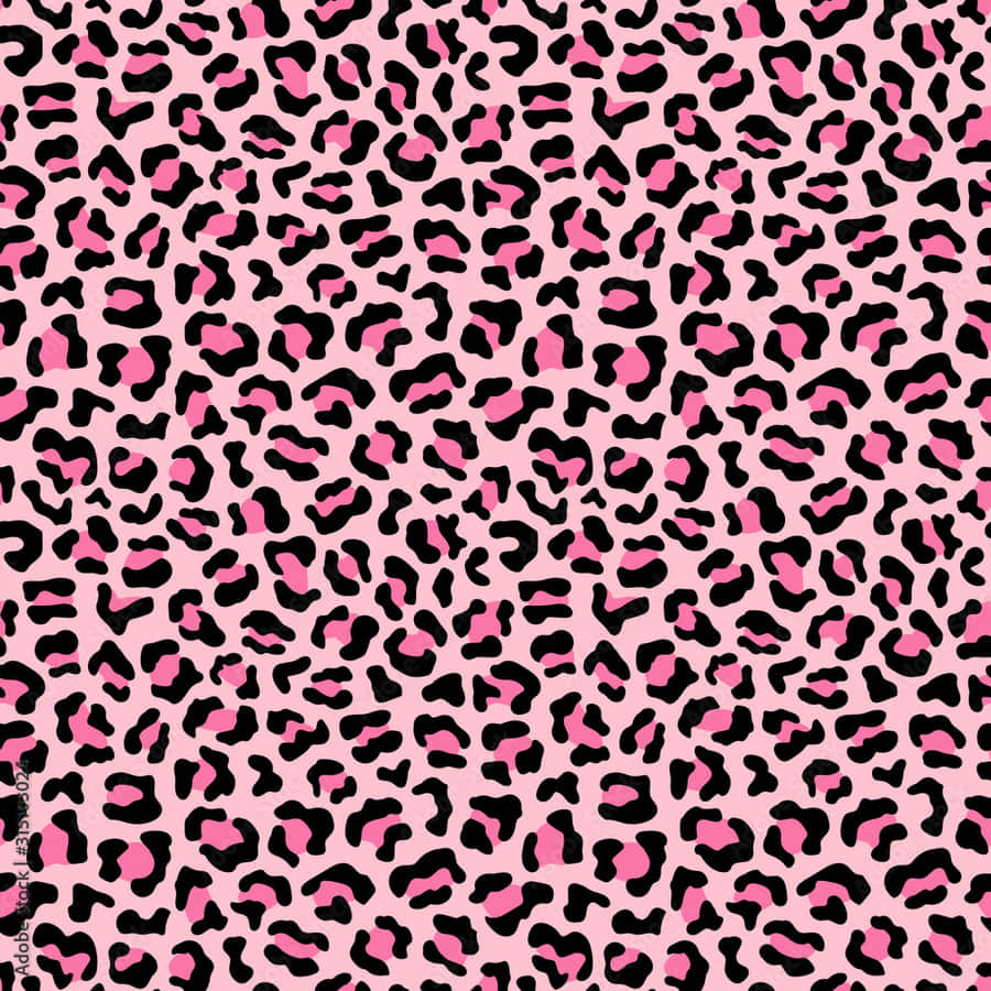 A Pink Leopard Print Wallpaper Wallpaper