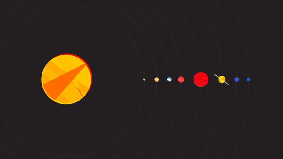 A Planet With A Sun And Other Planets Wallpaper