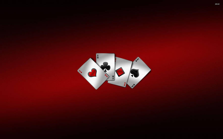 A Poker Card With A Red Background Wallpaper