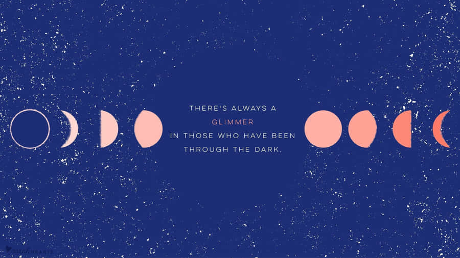 A Poster With The Phases Of The Moon Wallpaper