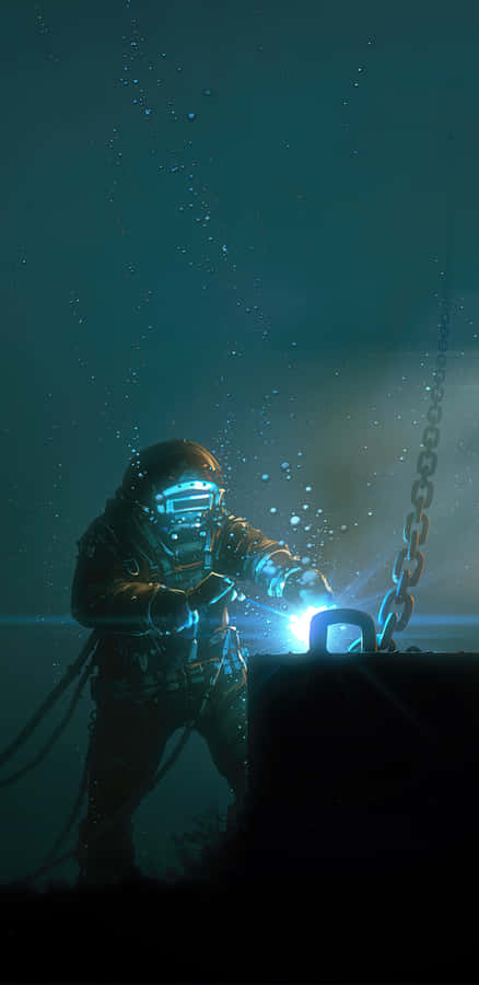 A Professional Making The Perfect Weld. Wallpaper