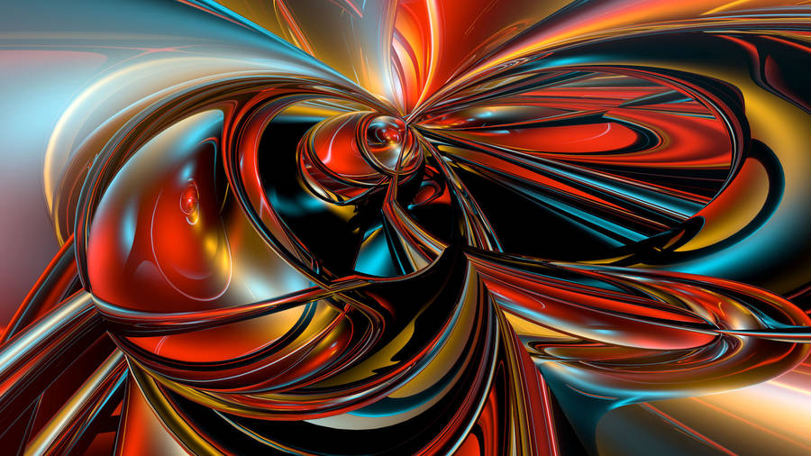 A Psychedelic Abstract Artwork In Vibrant 3d Color Wallpaper