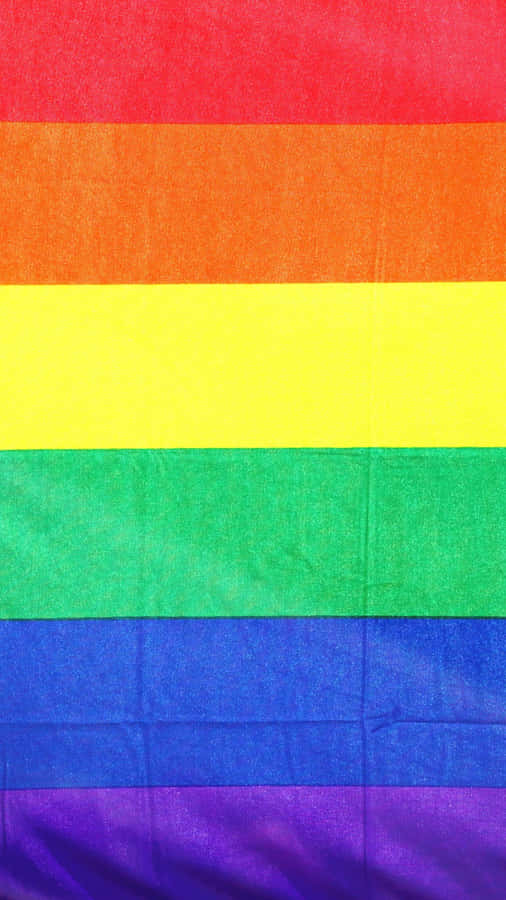 A Rainbow Flag With A Rainbow On It Wallpaper