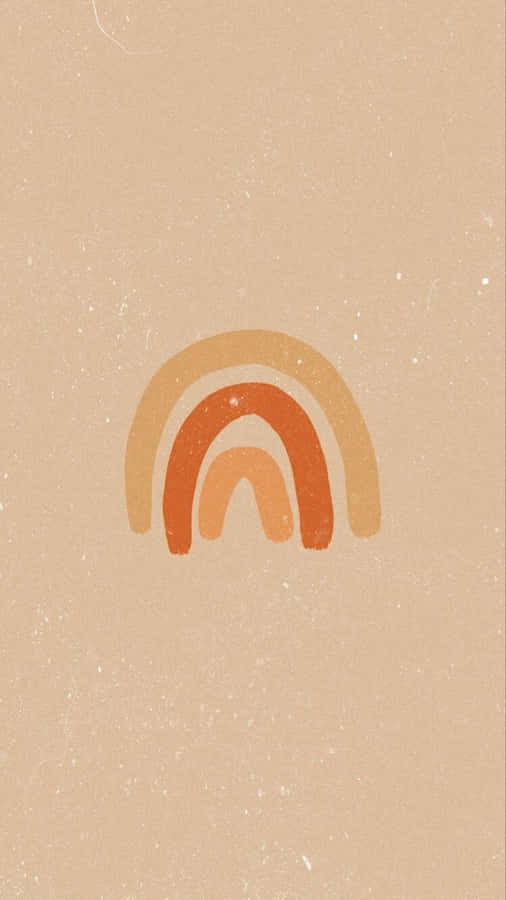 A Rainbow Logo On A Beige Background Wallpaper