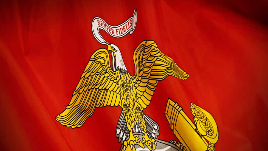 A Red And White Flag Wallpaper