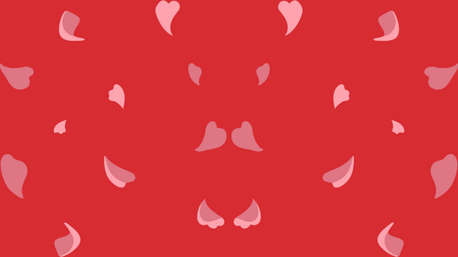 A Red Background With A Pattern Of Hearts Wallpaper
