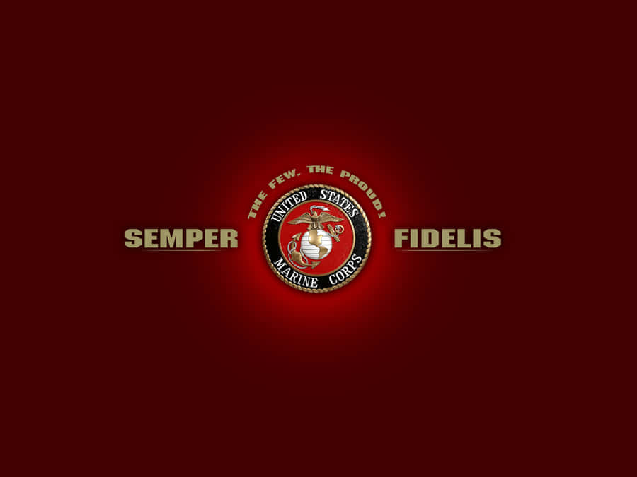 A Red Background With The Word Semper Fidelis Wallpaper