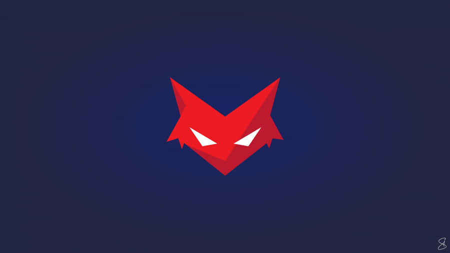A Red Fox Head On A Dark Background Wallpaper