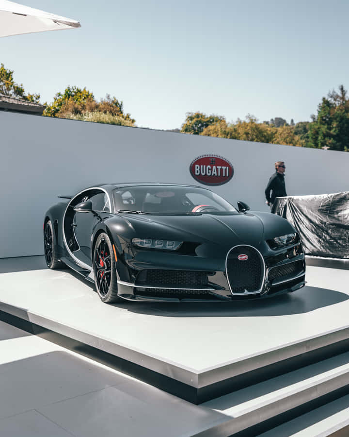 A Red Hot Bugatti Car Burning Rubber Wallpaper