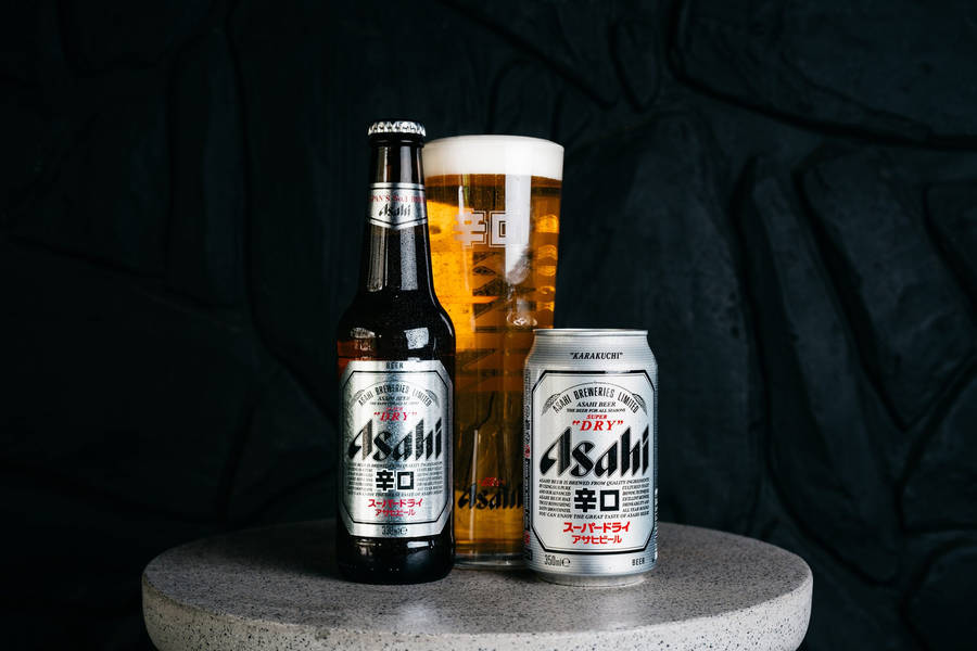 A Refreshing Sip - The Asahi Super Dry 330ml Bottle Wallpaper