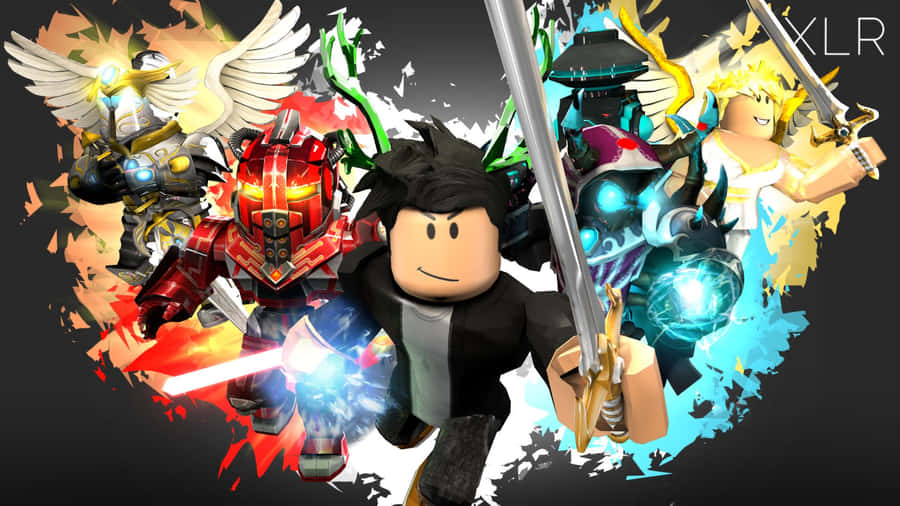 A Roblox Character Ready For Action Wallpaper