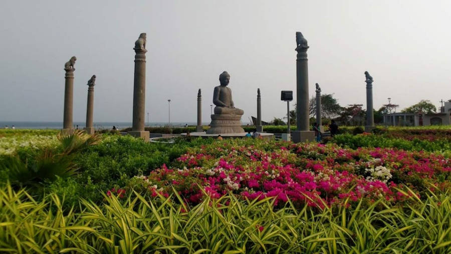 A Serene Evening At Lumbini Park, Hyderabad Wallpaper