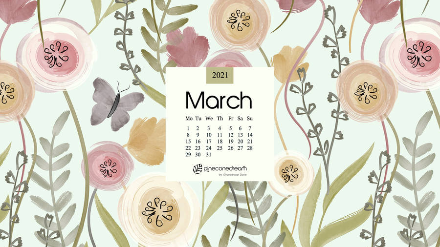 A Serene Setting Showcasing The Vibrant Beauty Of March. Wallpaper