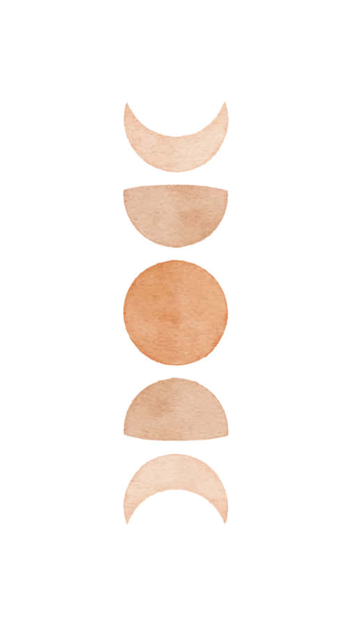 A Set Of Four Wooden Circles On A White Background Wallpaper