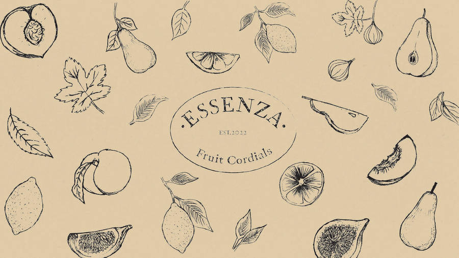 A Set Of Hand Drawn Fruit And Vegetables Wallpaper