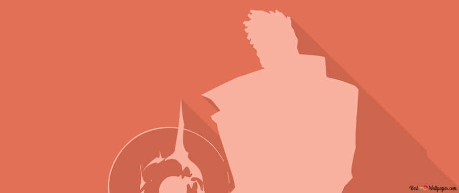 A Silhouette Of A Man With A Sword Wallpaper