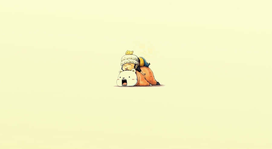 A Simple Anime Character Enjoys A Quiet Afternoon Wallpaper