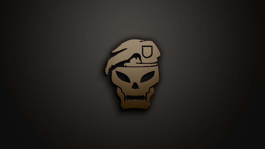 A Skull With A Hat On A Dark Background Wallpaper