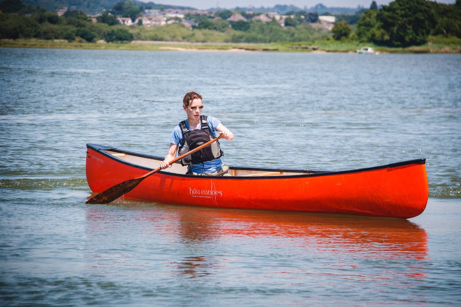 A Solo Canoeing Wallpaper