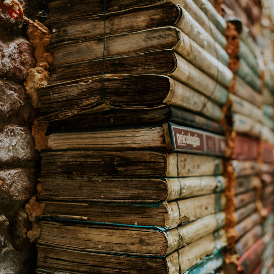 A Stack Of Books Wallpaper
