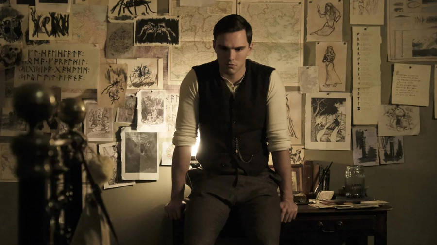 A Stylish And Sophisticated Nicholas Hoult In Classic Photoshoot. Wallpaper