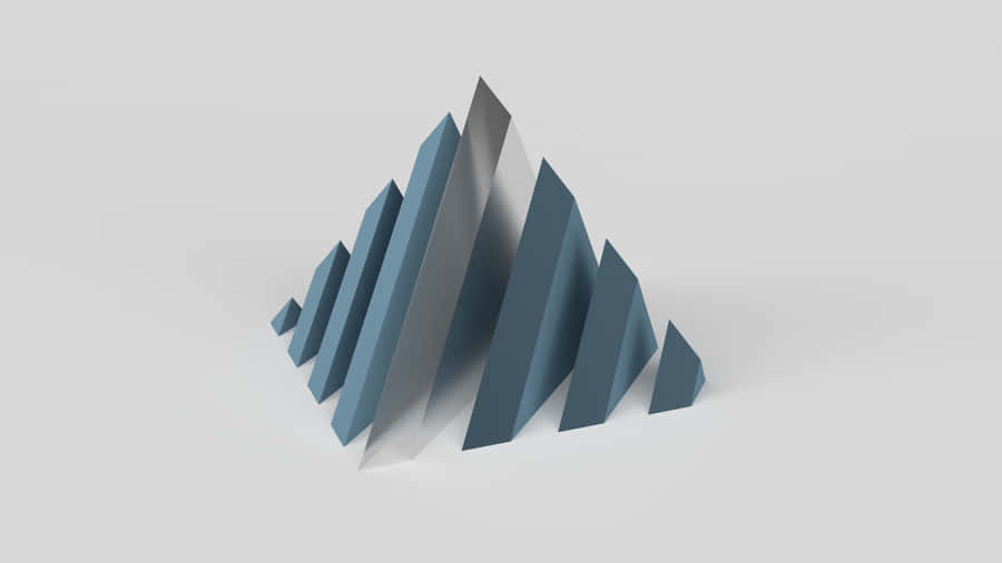 A Triangle With A Blue And White Design Wallpaper