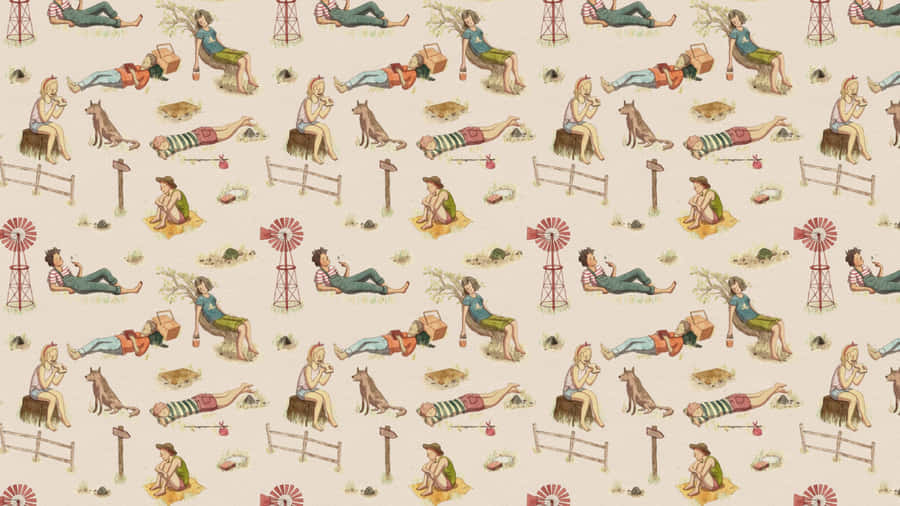 A Wallpaper With A Cowboy And A Horse Wallpaper