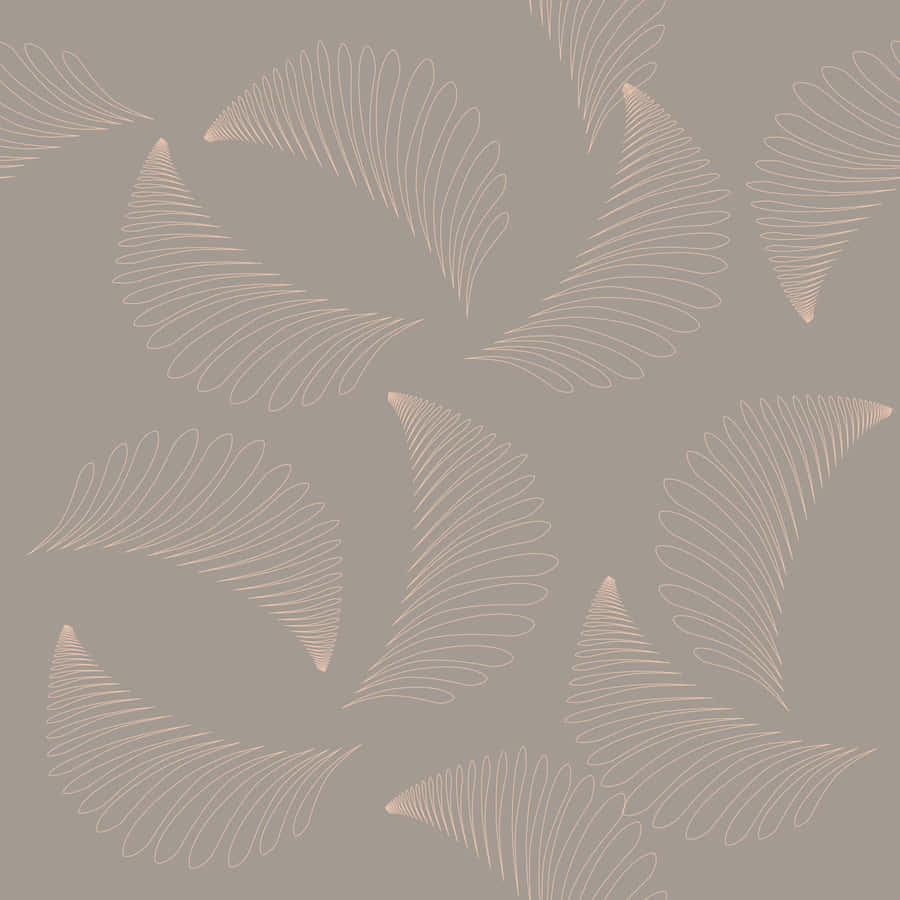 A Wallpaper With A Pattern Of Leaves Wallpaper