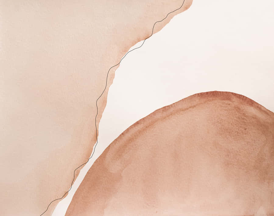 A Watercolor Painting Of A Brown And White Piece Of Paper Wallpaper