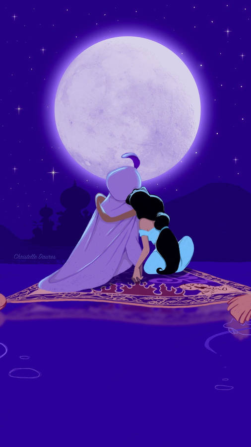 A Whole New World Scene Disney Phone Wallpaper