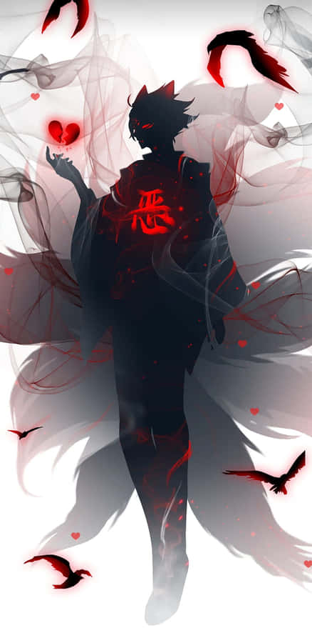 A Young Anime Boy Surrounded By Sinister Forces. Wallpaper