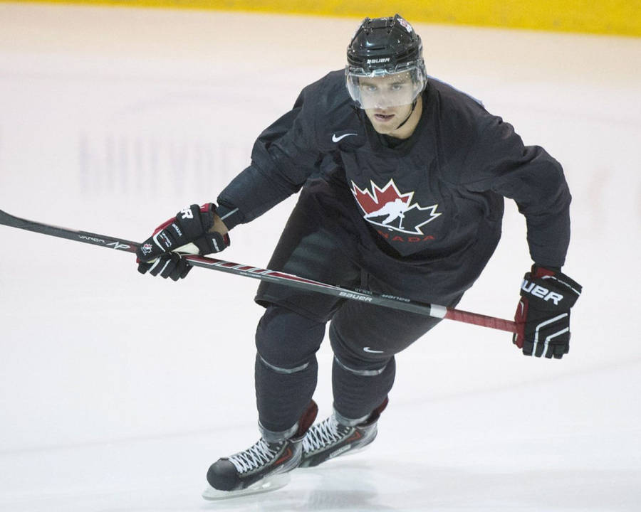 Aaron Ekblad In Action During National Junior Team Summer Camp Wallpaper