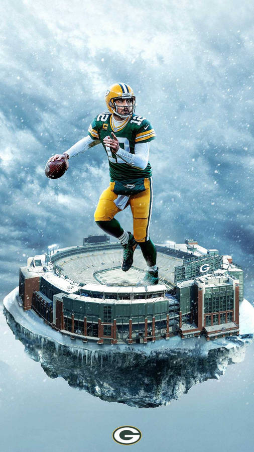 Aaron Rodgers Lambeau Field Art Wallpaper