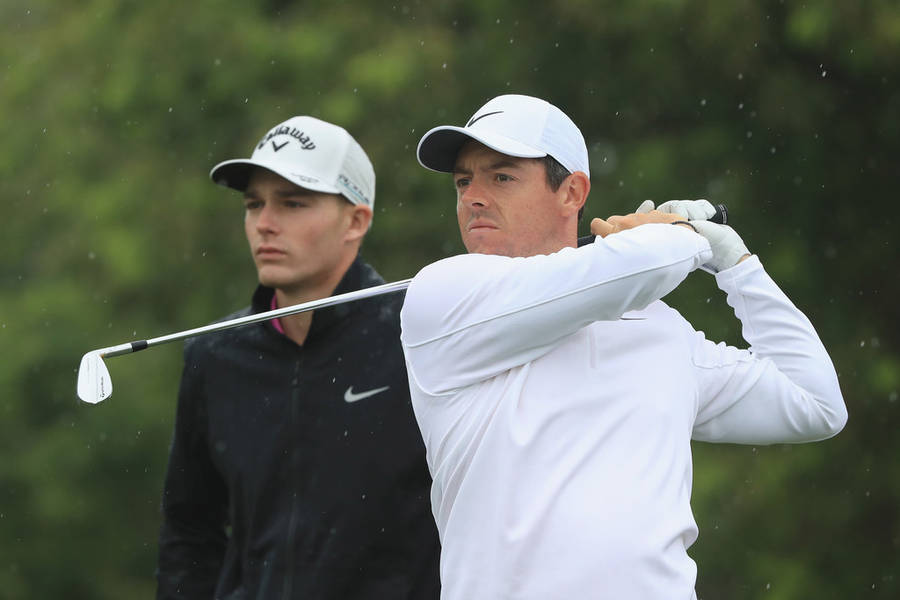 Aaron Wise With Rory Mcilroy Wallpaper