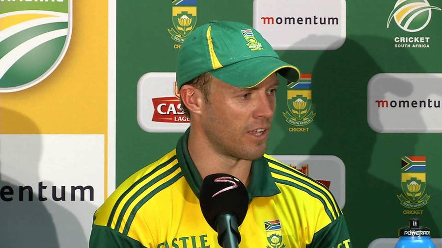 Ab De Villiers Cricket Press Conference Wallpaper