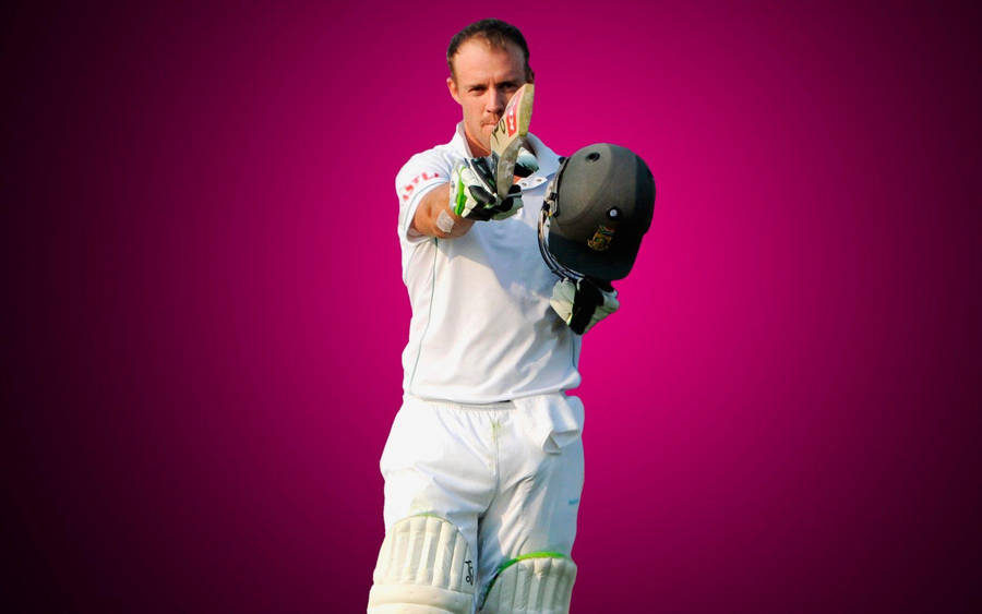 Ab De Villiers Pink Background Wallpaper