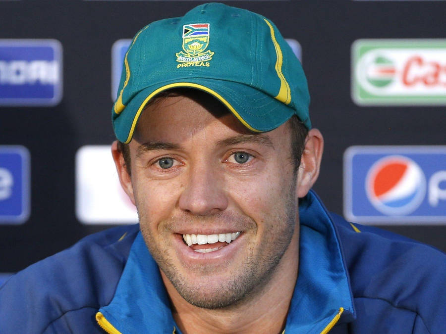 Ab De Villiers Smiling Press Conference Wallpaper