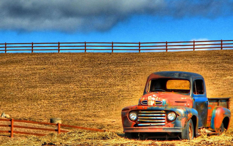 Abandoned Old Ford Truck Wallpaper