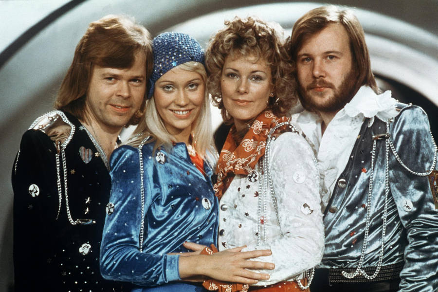 Abba At Eurovision 1974 Wallpaper