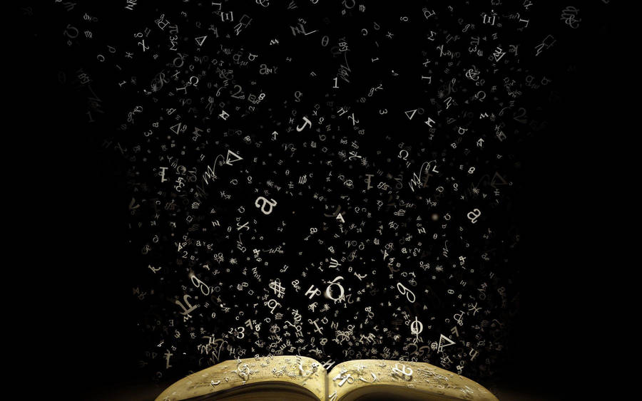 Abc Floating Letters Out Of Book Wallpaper