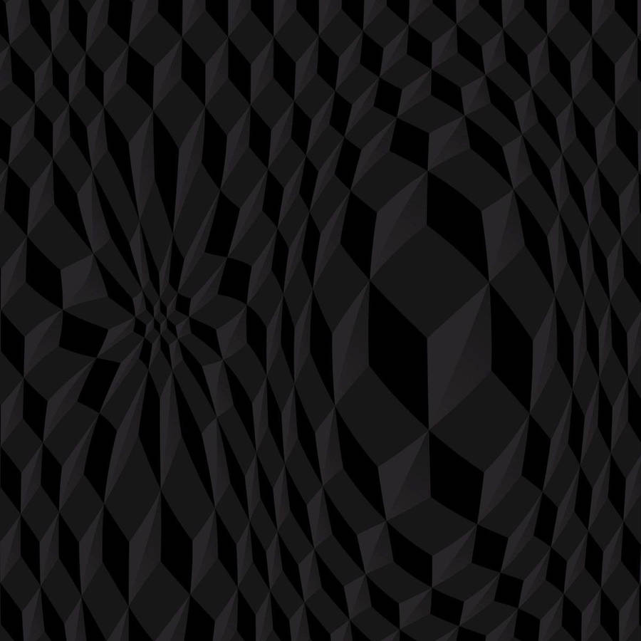 Abstract 3d Geometric Art On Blank Black Background Wallpaper