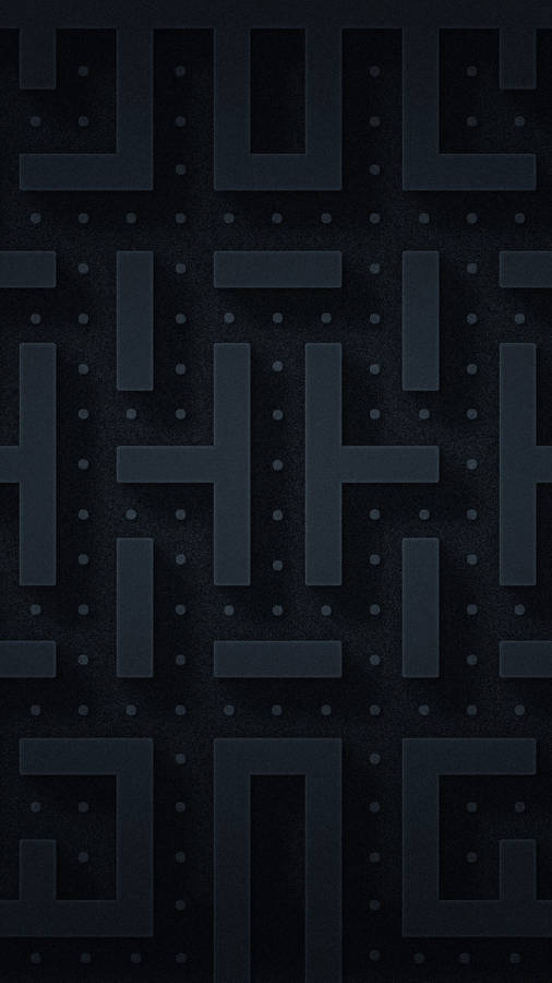 Abstract 3d Maze Minimalist Black Phone Wallpaper