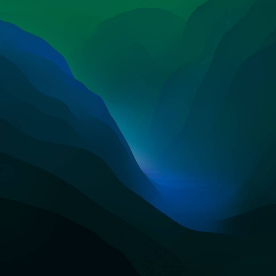 Abstract Aquamarine Mountain Outline Macos Wallpaper