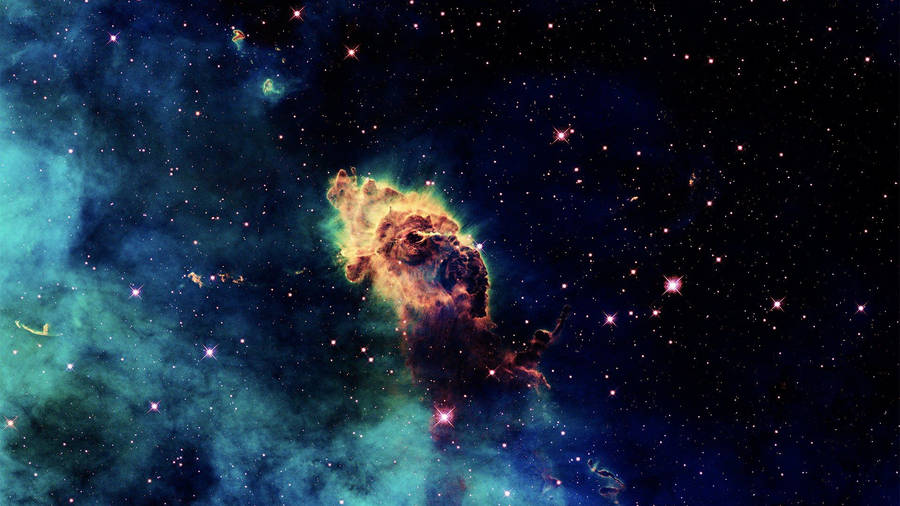Abstract Burning Cloud In Outer Space Wallpaper