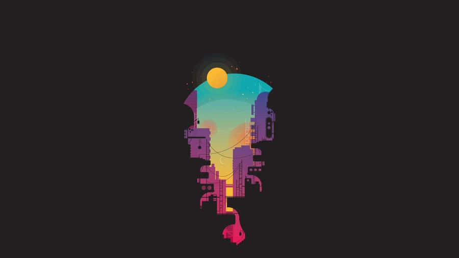 Abstract Cityscape Silhouette Artwork Wallpaper