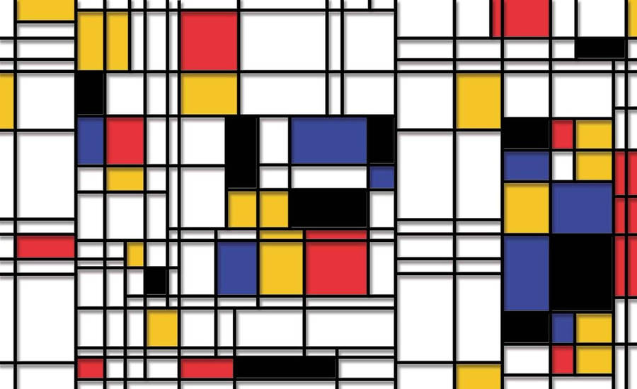 Abstract Expression Of Mondrian Artwork Wallpaper