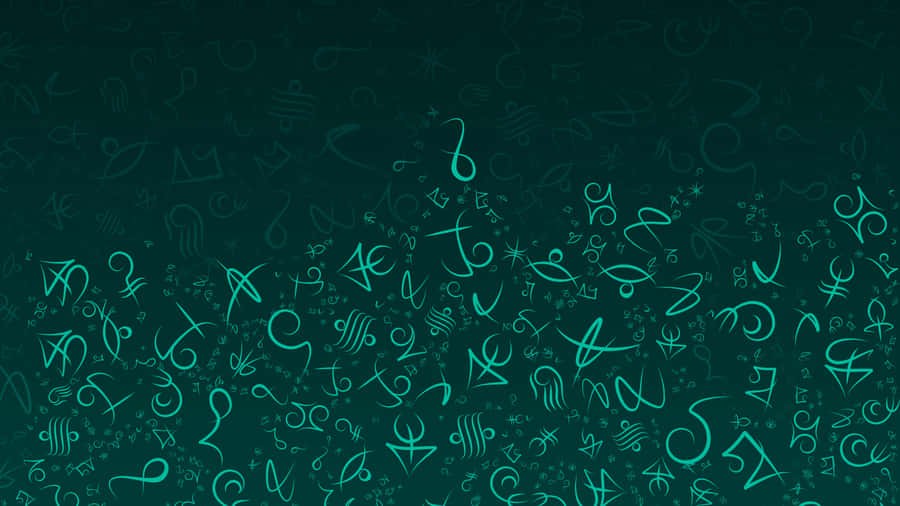 Abstract Glowing Glyphs Background Wallpaper